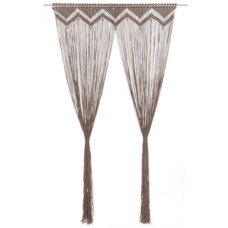 Vidaxl Vorhang Macramé 140x240 cm Baumwolltaupe
