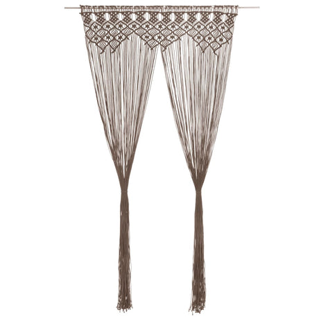 Vidaxl Vorhang Macramé 140x240 cm Baumwolltaupe