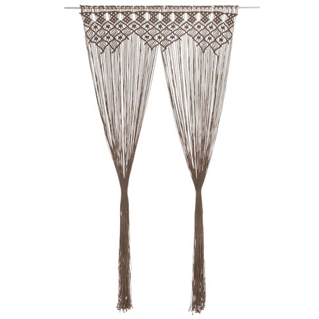 Vidaxl Vorhang Macramé 140x240 cm Baumwolltaupe