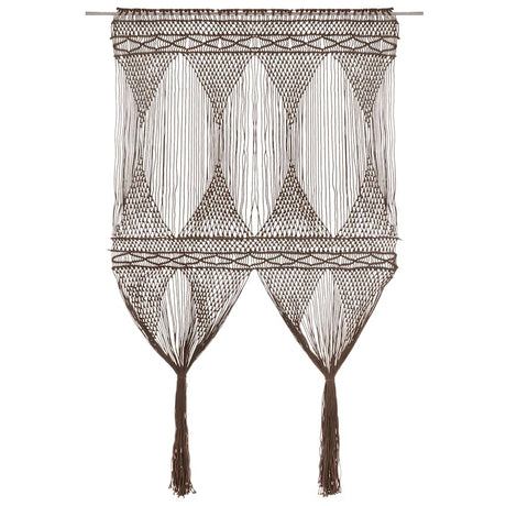 Vidaxl Vorhang Macramé 140x240 cm Baumwolltaupe