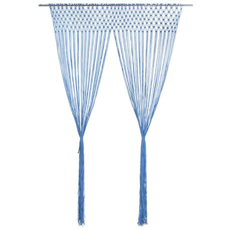 Vidaxl Vorhang Macramé 140x240 cm Baumwollblau