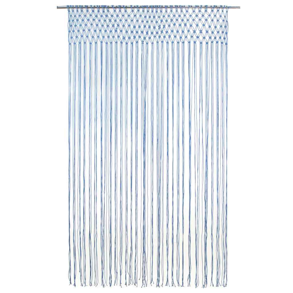 Vidaxl Vorhang Macramé 140x240 cm Baumwollblau