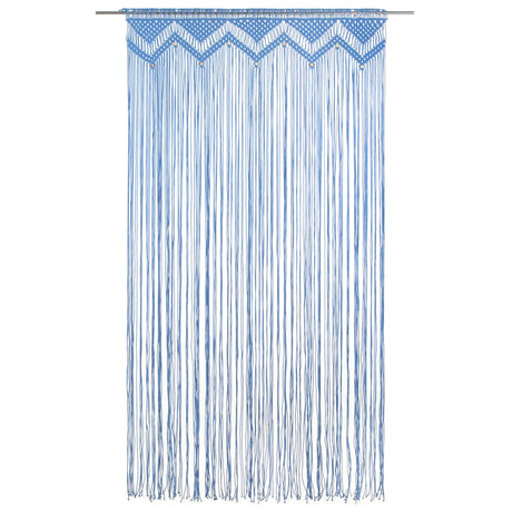 Vidaxl Vorhang Macramé 140x240 cm Baumwollblau