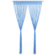 Vidaxl Vorhang Macramé 140x240 cm Baumwollblau
