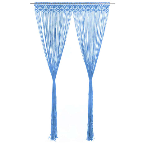 Vidaxl Vorhang Macramé 140x240 cm Baumwollblau
