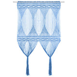 Vidaxl Vorhang Macramé 140x240 cm Baumwollblau