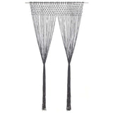 VIDAXL -Vorhang Macramé 140x240 cm Baumwoll -Anthrazit