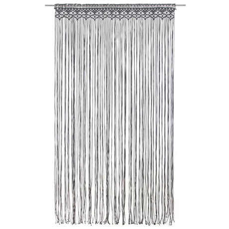 VIDAXL -Vorhang Macramé 140x240 cm Baumwoll -Anthrazit