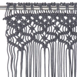 VIDAXL -Vorhang Macramé 140x240 cm Baumwoll -Anthrazit