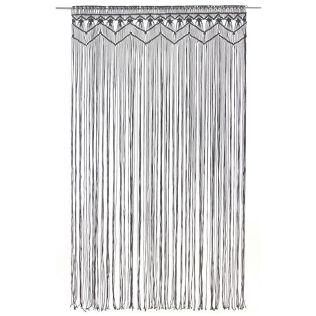 VIDAXL -Vorhang Macramé 140x240 cm Baumwoll -Anthrazit