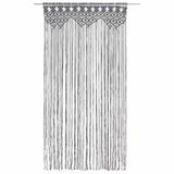 VIDAXL -Vorhang Macramé 140x240 cm Baumwoll -Anthrazit