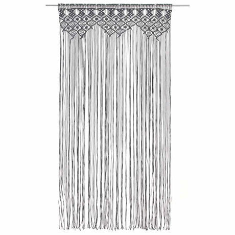 VIDAXL -Vorhang Macramé 140x240 cm Baumwoll -Anthrazit