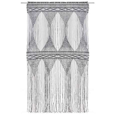 VIDAXL -Vorhang Macramé 140x240 cm Baumwoll -Anthrazit