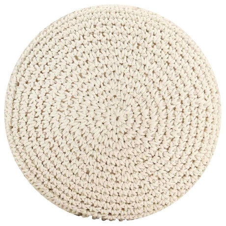 Vidaxl poef macramé handgemaakt 45x30 cm katoen