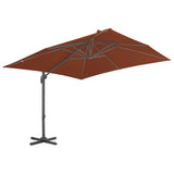 Vidaxx schwimmender Sonnenschirm mit Aluminiumstange 400x300 cm terrakottafarben