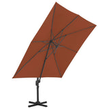 Vidaxx schwimmender Sonnenschirm mit Aluminiumstange 400x300 cm terrakottafarben