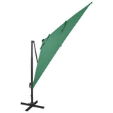 Vidaxl -schwimmendes Parasol mit Pol und LED -Beleuchtung 300 cm Grün