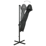 Vidaxl -schwimmendes Parasol mit Doppeldach 250x250 cm Anthrazit -Colored