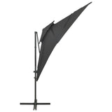 Vidaxl -schwimmendes Parasol mit Doppeldach 250x250 cm Anthrazit -Colored