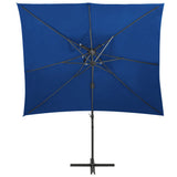 Vidaxl schwimmendes Parasol mit Doppeldach 250x250 cm Azure Blau
