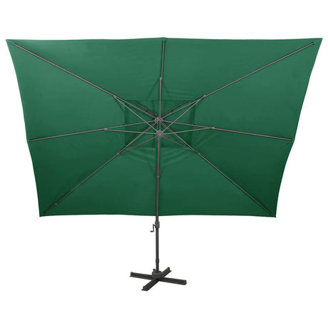 Vidaxl -schwimmendes Parasol mit Doppeldach 400x300 cm Grün