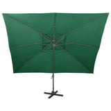 Vidaxl -schwimmendes Parasol mit Doppeldach 400x300 cm Grün