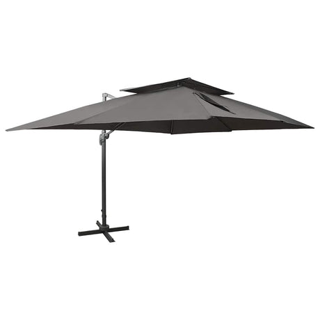 Vidaxx schwimmender Sonnenschirm mit Doppeldach 400x300 cm Anthrazit