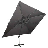 Vidaxx schwimmender Sonnenschirm mit Doppeldach 400x300 cm Anthrazit