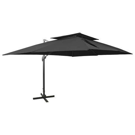 Vidaxx schwimmender Sonnenschirm mit Doppeldach 400x300 cm schwarz