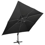 Vidaxx schwimmender Sonnenschirm mit Doppeldach 400x300 cm schwarz