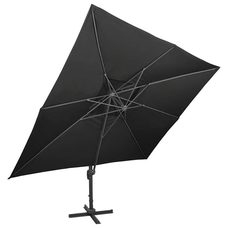 Vidaxx schwimmender Sonnenschirm mit Doppeldach 400x300 cm schwarz