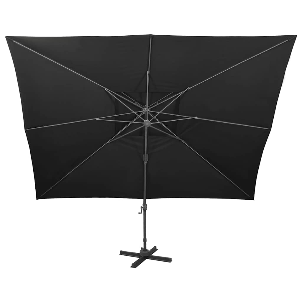 Vidaxx schwimmender Sonnenschirm mit Doppeldach 400x300 cm schwarz