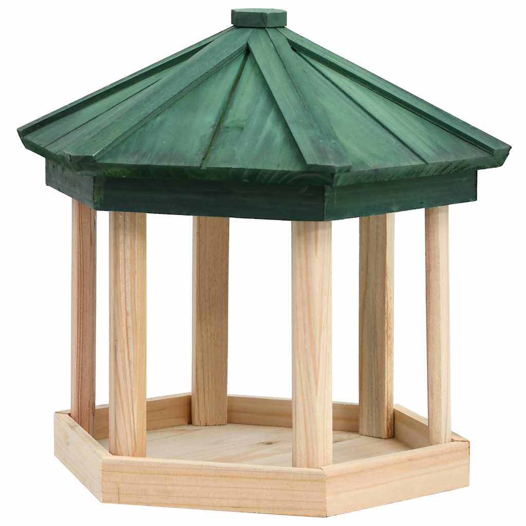 Vidaxx Vogelfutterhaus achteckig 33x30 cm massives Kiefernholz