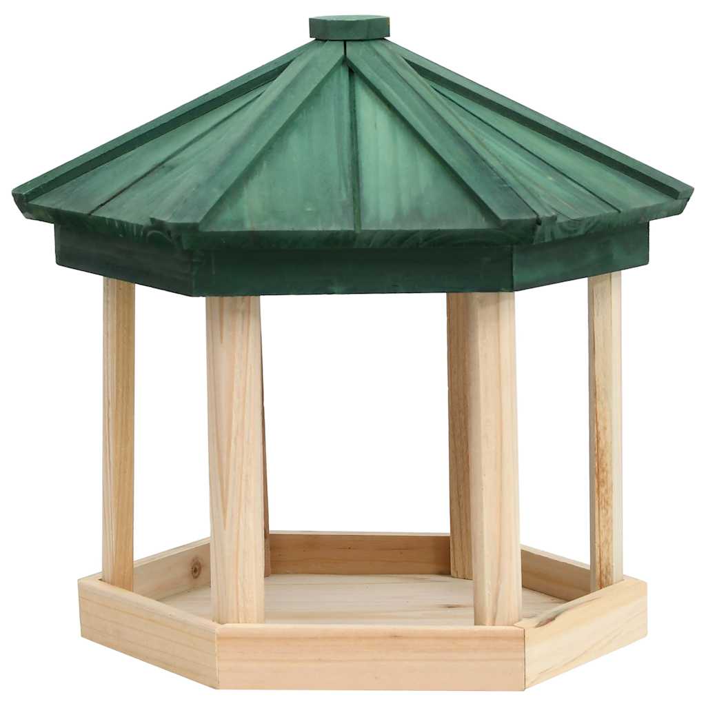 Vidaxx Vogelfutterhaus achteckig 33x30 cm massives Kiefernholz