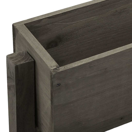 VIDAXL -Pflanzer zusammenbricht 60x14x75 cm Festes Poring Grau