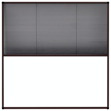 Vidaxl raamhor plissé 120x120 cm aluminium bruin