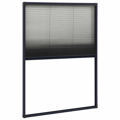 Vidaxx Fenstergitter plissiert 80x120 cm Aluminium Anthrazit