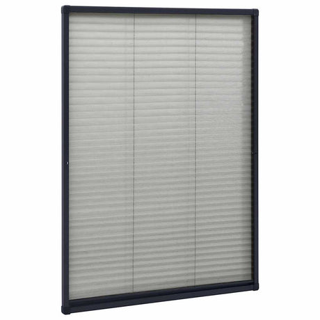 Vidaxx Fenstergitter plissiert 80x120 cm Aluminium Anthrazit