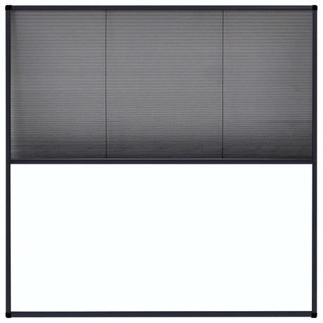 Vidaxl raamhor plissé 120x120 cm aluminium antraciet