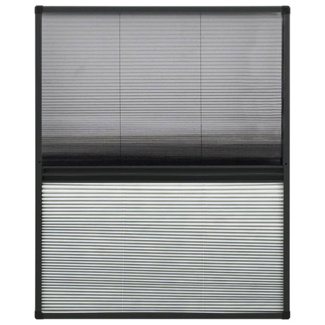 Vidaxl Raamhor Plissé mit Unterschlagung 80x100 cm Aluminium