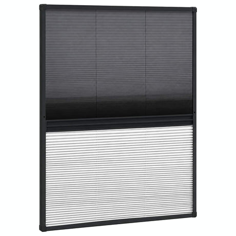 Vidaxl Raamhor Plissé mit Unterschlagung 80x100 cm Aluminium