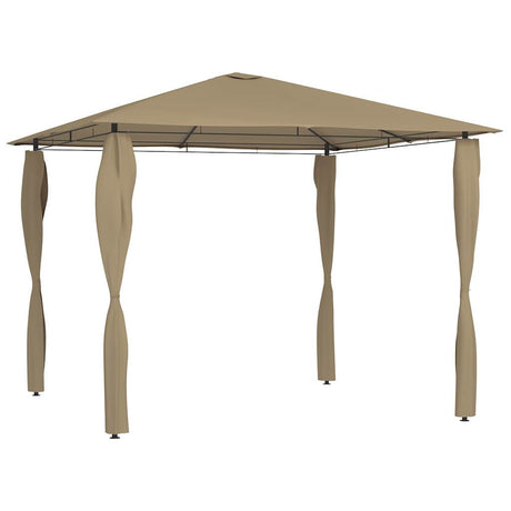 Vidaxl -Laube mit Pole bedeckt 160 g m² 3x3x2,6 M Taupe