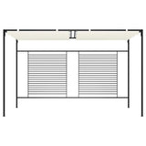 Vidaxl -Laube mit ausziehbarem Dach 180 g m² 3x4x2,3 M cremefarben -gelöscht