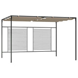 Vidaxl -Laube mit ausziehbarem Dach 180 g m² 3x4x2,3 m Taupe