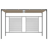 Vidaxl -Laube mit ausziehbarem Dach 180 g m² 3x4x2,3 m Taupe