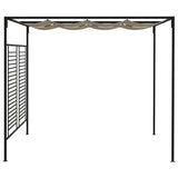Vidaxl -Laube mit ausziehbarem Dach 180 g m² 3x4x2,3 m Taupe