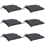 VIDAXL -Stuhlkissen 6 PCs 40x40x7 cm Oxford Stoffanthrazit -gelöscht