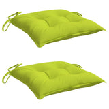VidaXL Stuhlkissen 2 Stück 40x40x7 cm Oxford-Stoff hellgrün