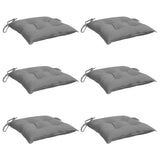 Vidaxl stoelkussens 6 st 50x50x7 cm oxford stof grijs