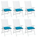 Vidaxl Stuhlkissen 6 ST 50 x 50 x 7 cm Oxford Stoff hellblau